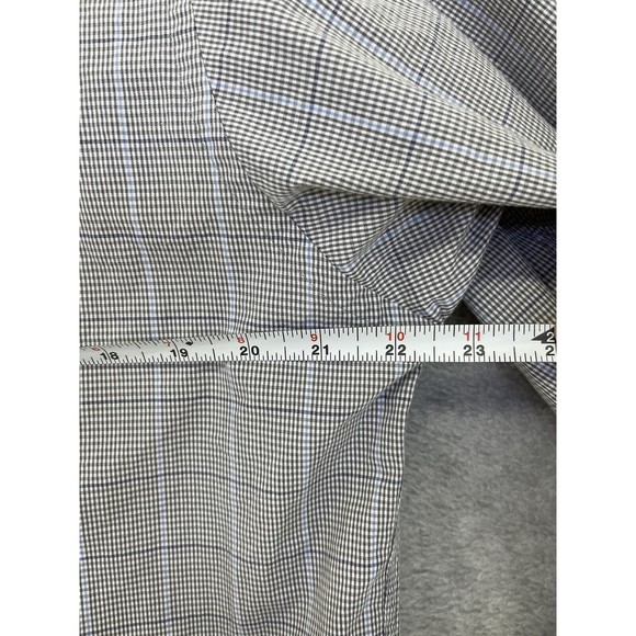 Michael Kors Men's Button Down Shirt Long Sleeve Size 16 1/2 Micro Check Cotton - Picture 7 of 12